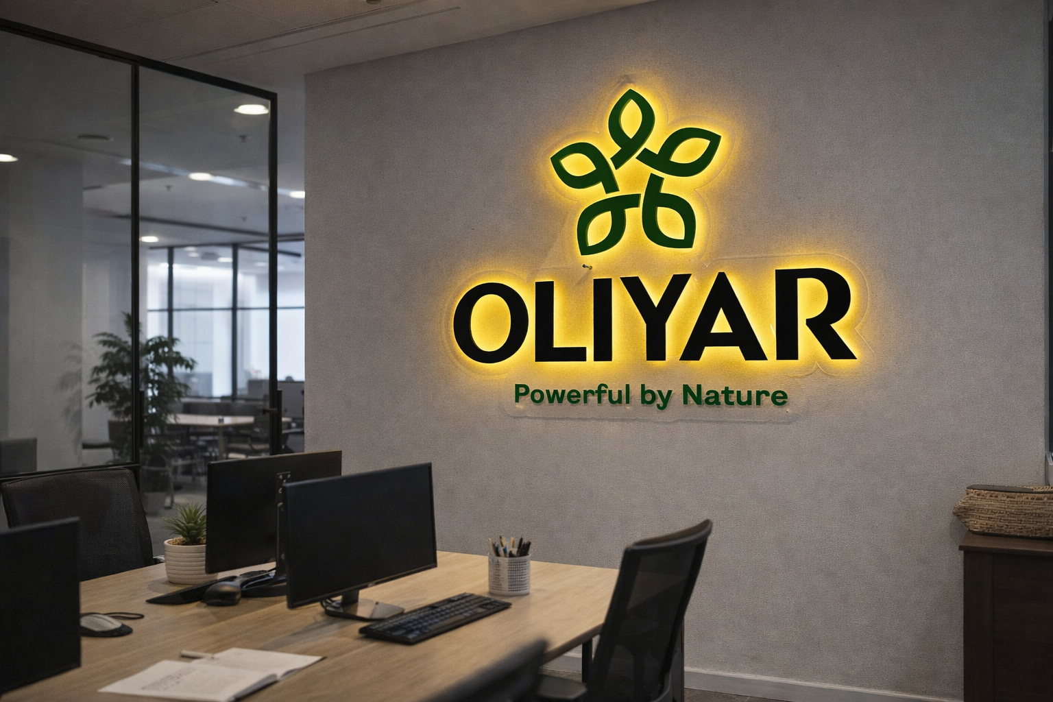 Індивідуальні настінні логотипи з LED-підсвіткою