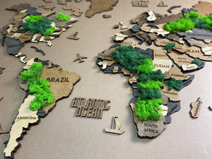 Багатошарова карта світу колір Soulmar Moss