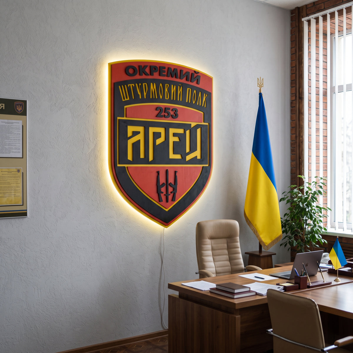 Персоналізований настінний герб з підсвіткою 5