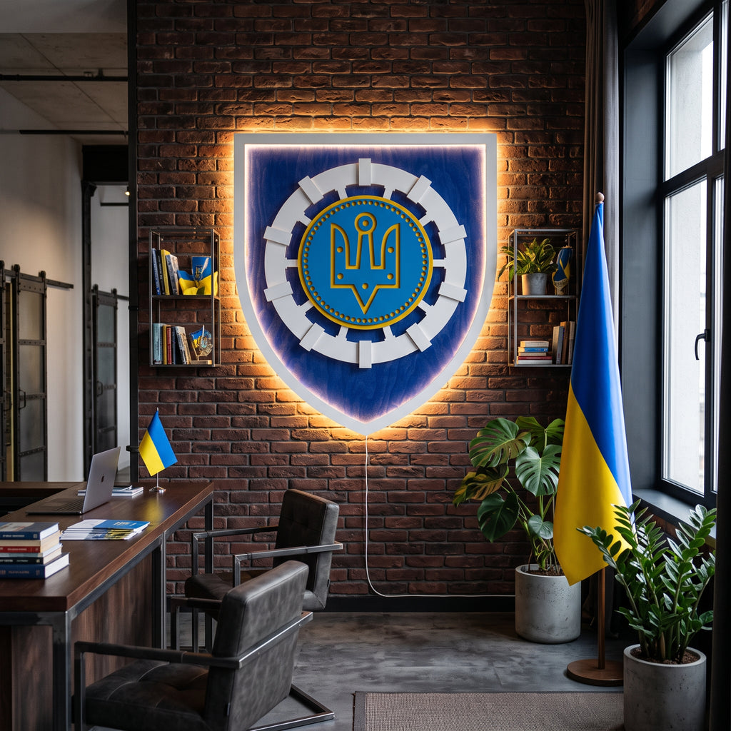 Персоналізований настінний герб з підсвіткою 1