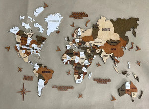 Багатошарова карта світу колір Dublin