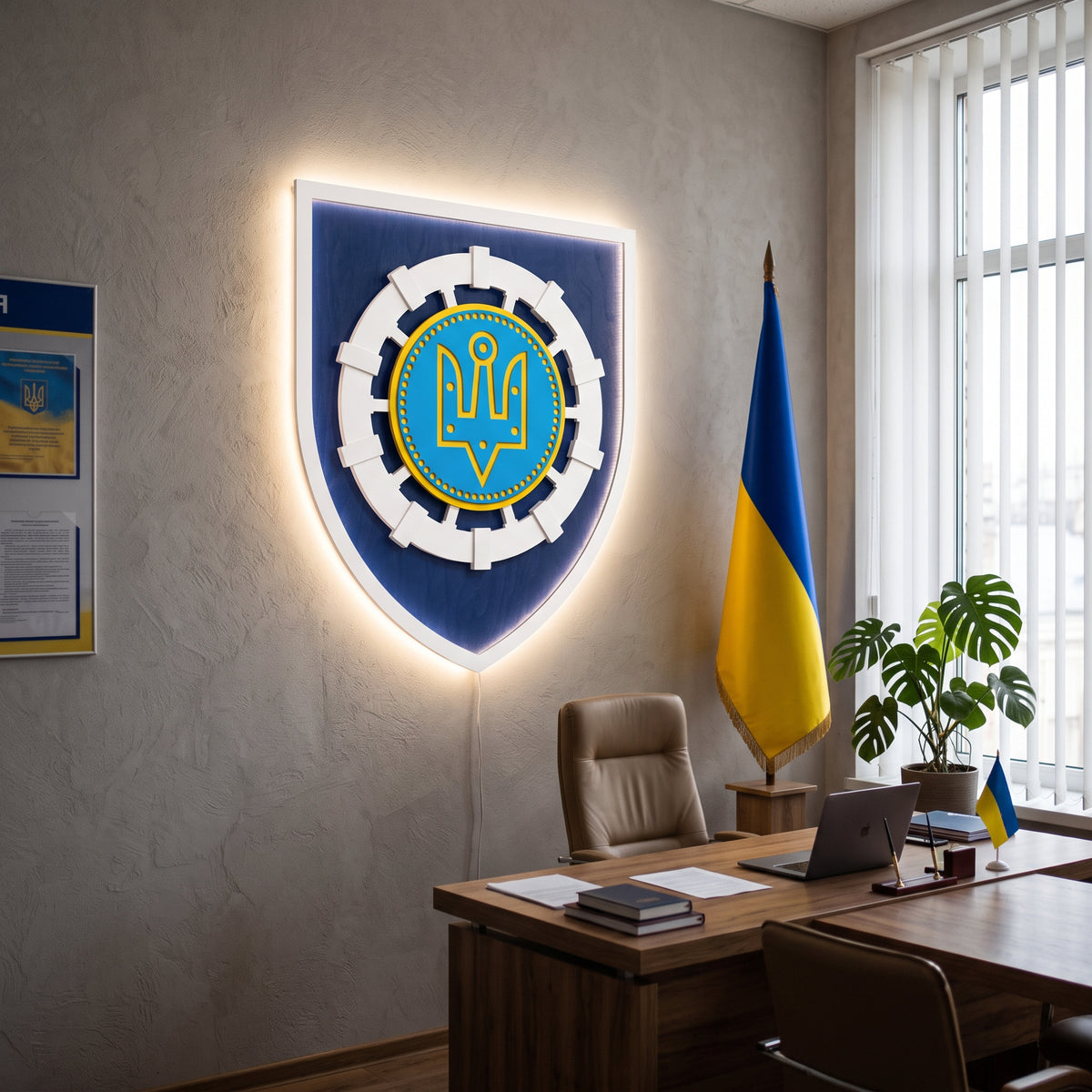 Персоналізований настінний герб з підсвіткою 5