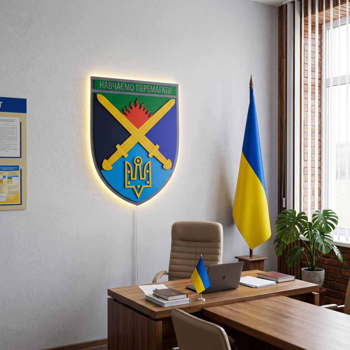 Персоналізований настінний герб з підсвіткою 5