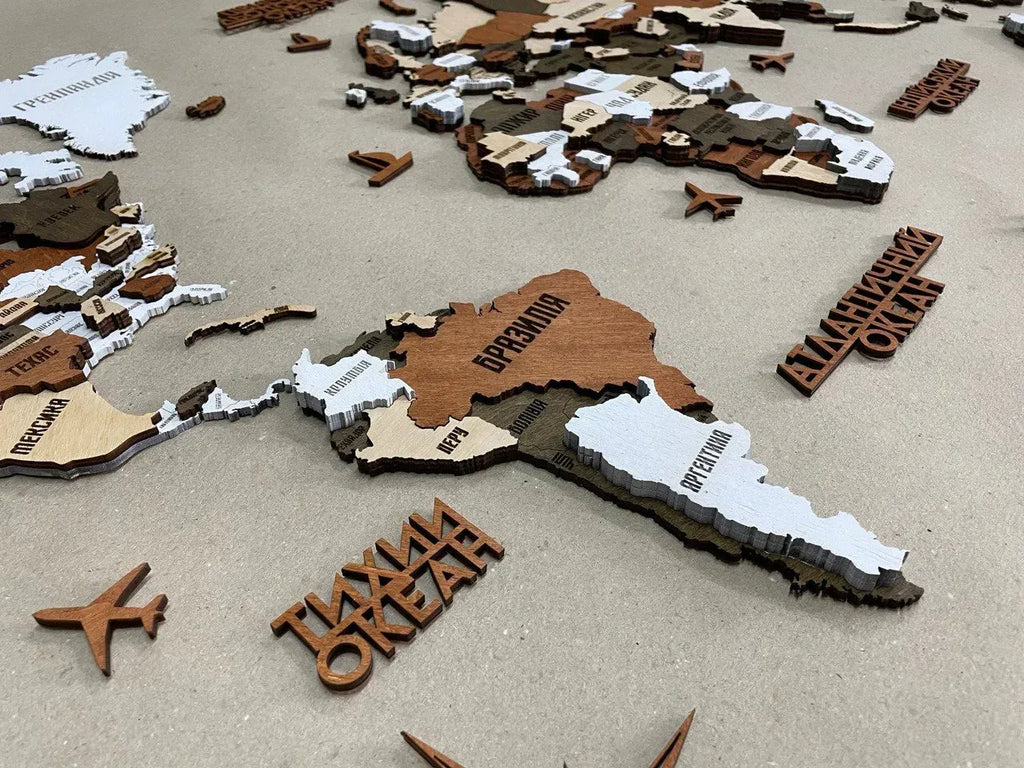 Багатошарова карта світу колір Dublin