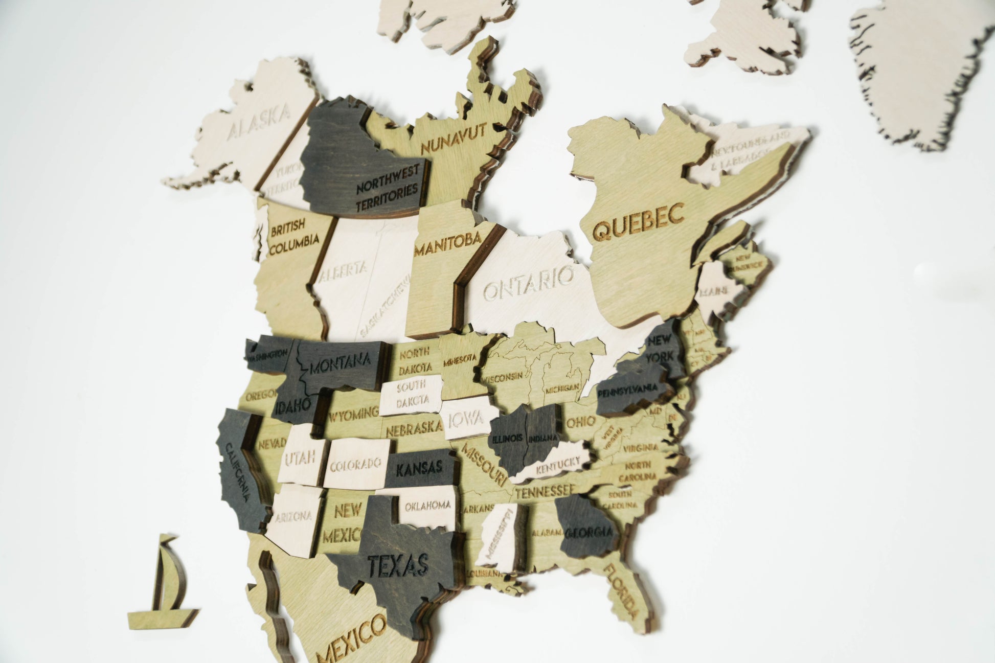 Багатошарова карта світу колір Verde