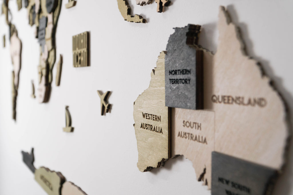 Багатошарова карта світу колір Verde