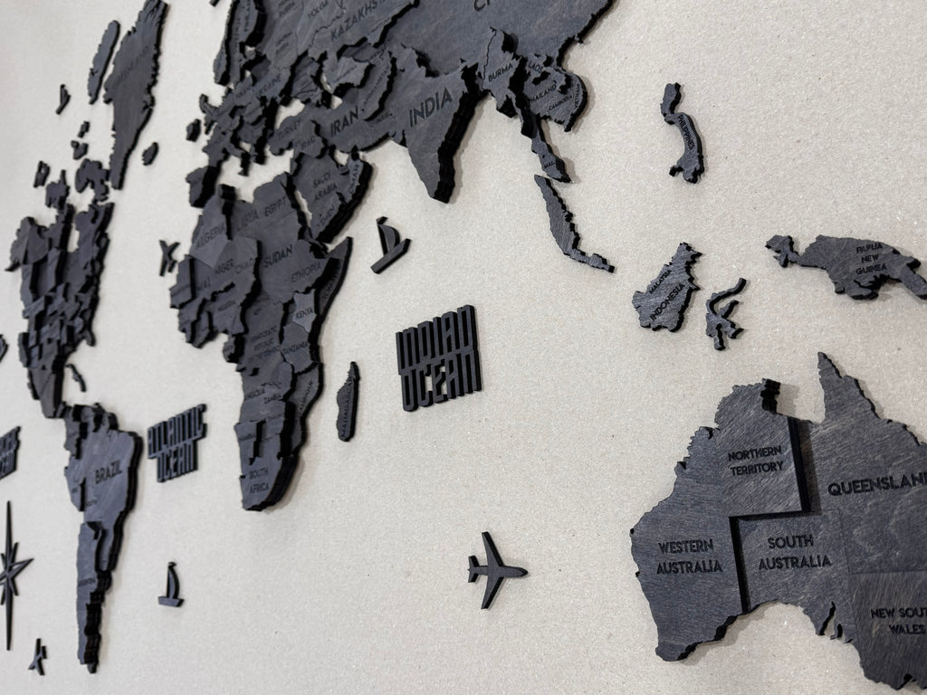 Багатошарова карта світу колір Dark