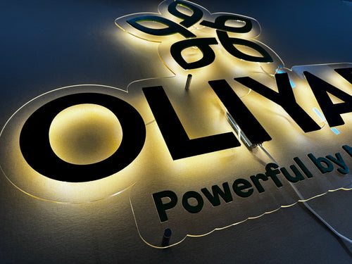 Індивідуальні настінні логотипи з LED-підсвіткою