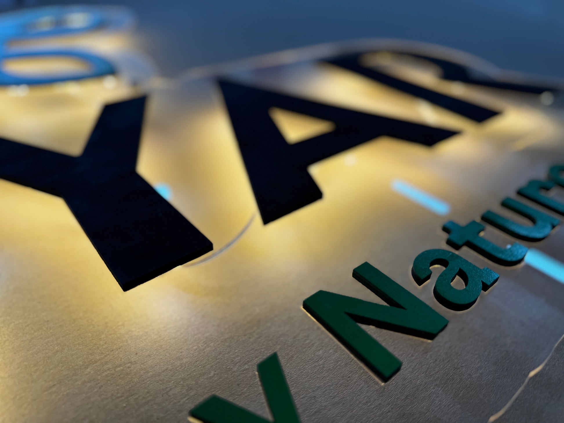 Індивідуальні настінні логотипи з LED-підсвіткою