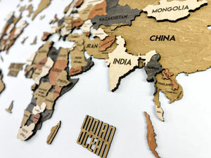 Багатошарова карта світу колір Classic