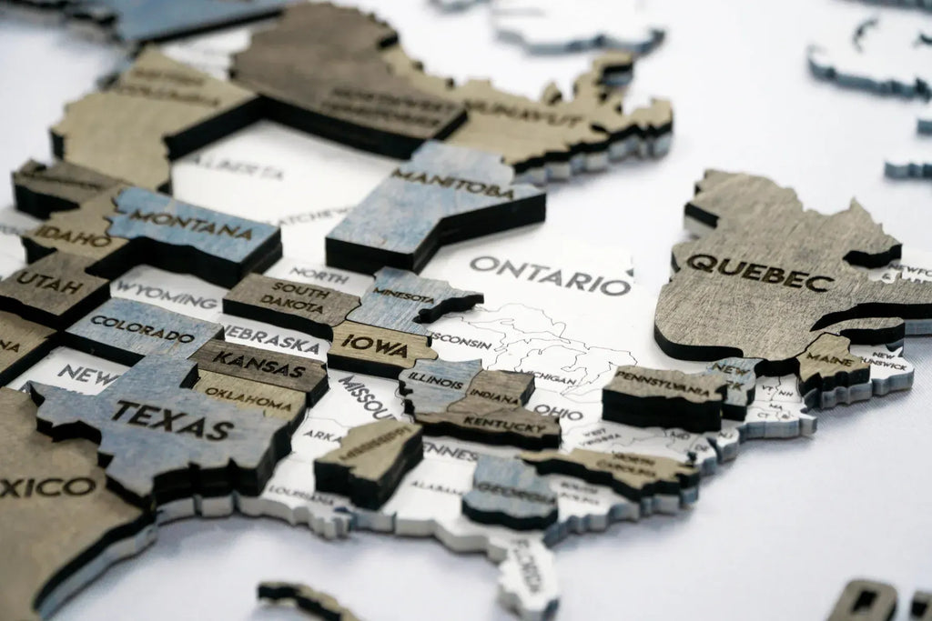 Багатошарова карта світу колір Loft