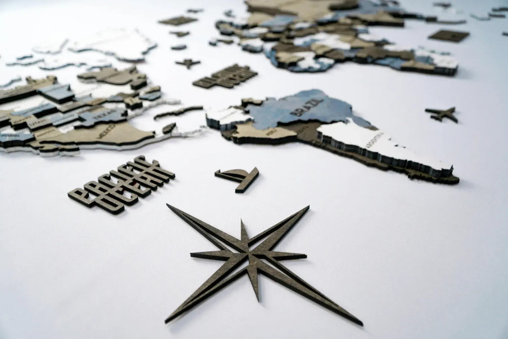 Багатошарова карта світу колір Loft