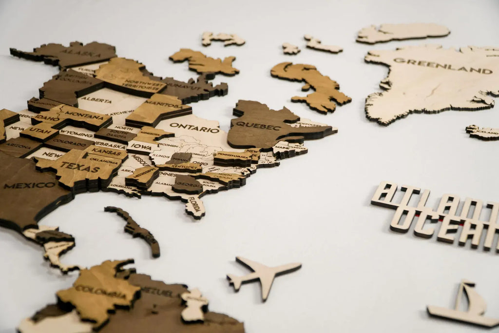 Багатошарова карта світу колір Terra