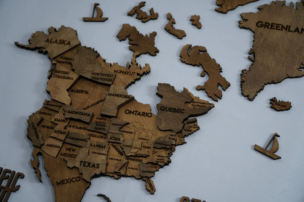 Багатошарова карта світу палітра Brown