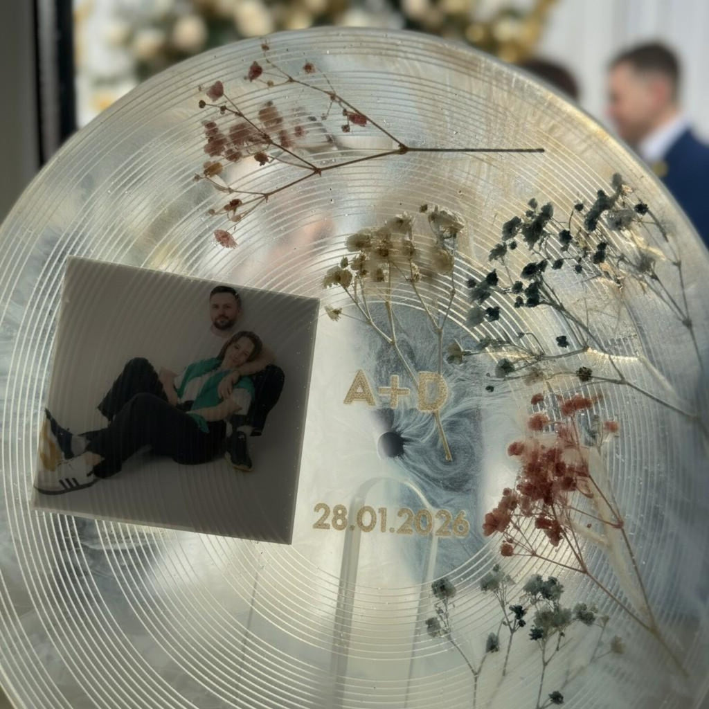 Персоналізована вінілова платівка з епоксидної смоли