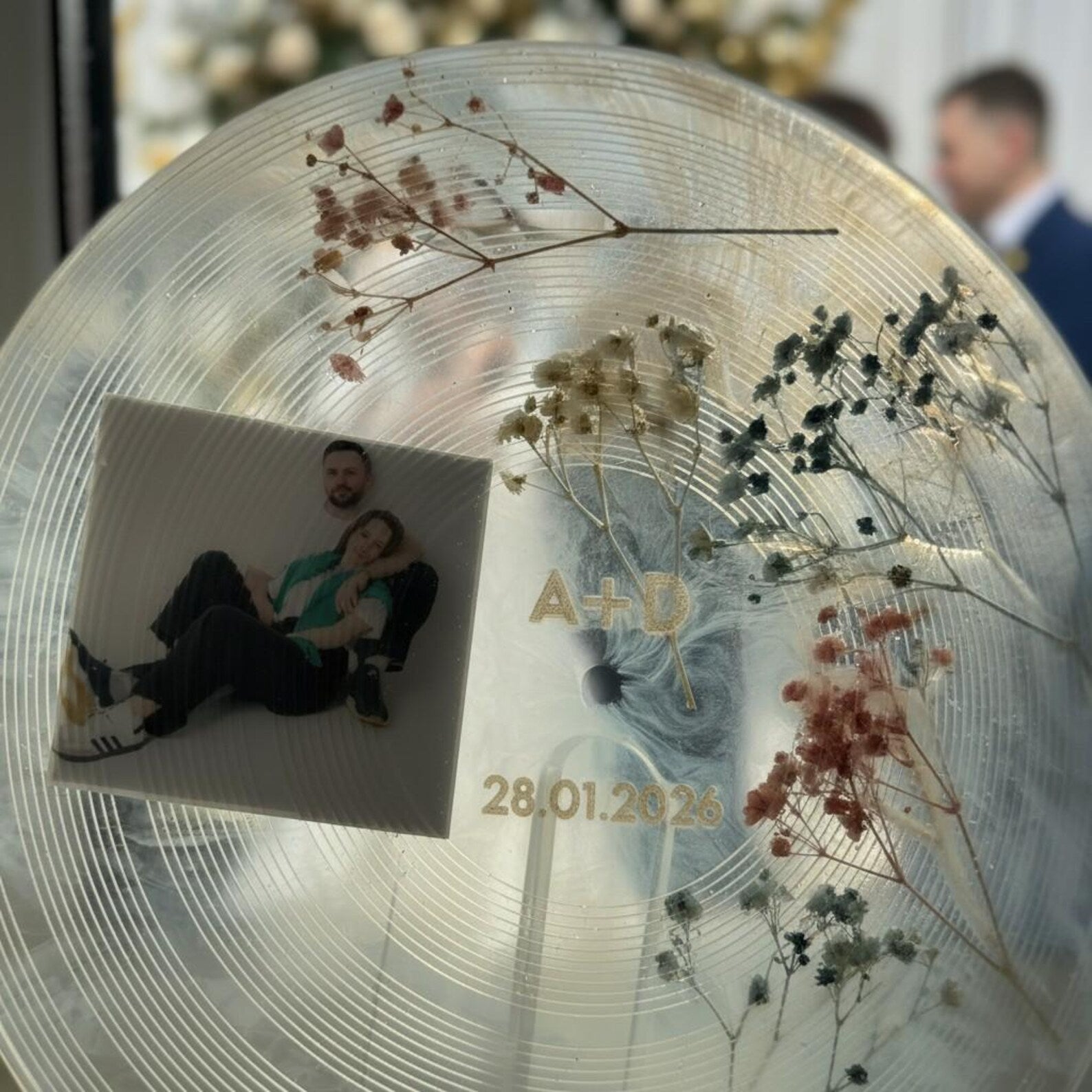 Персоналізована вінілова платівка з епоксидної смоли